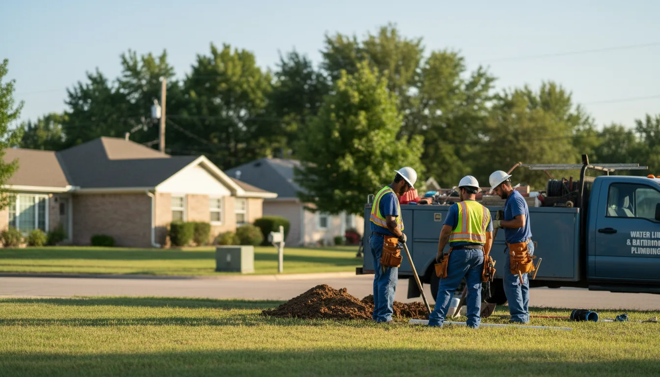 Residential water line and bathroom plumbing service in Burlington, ND